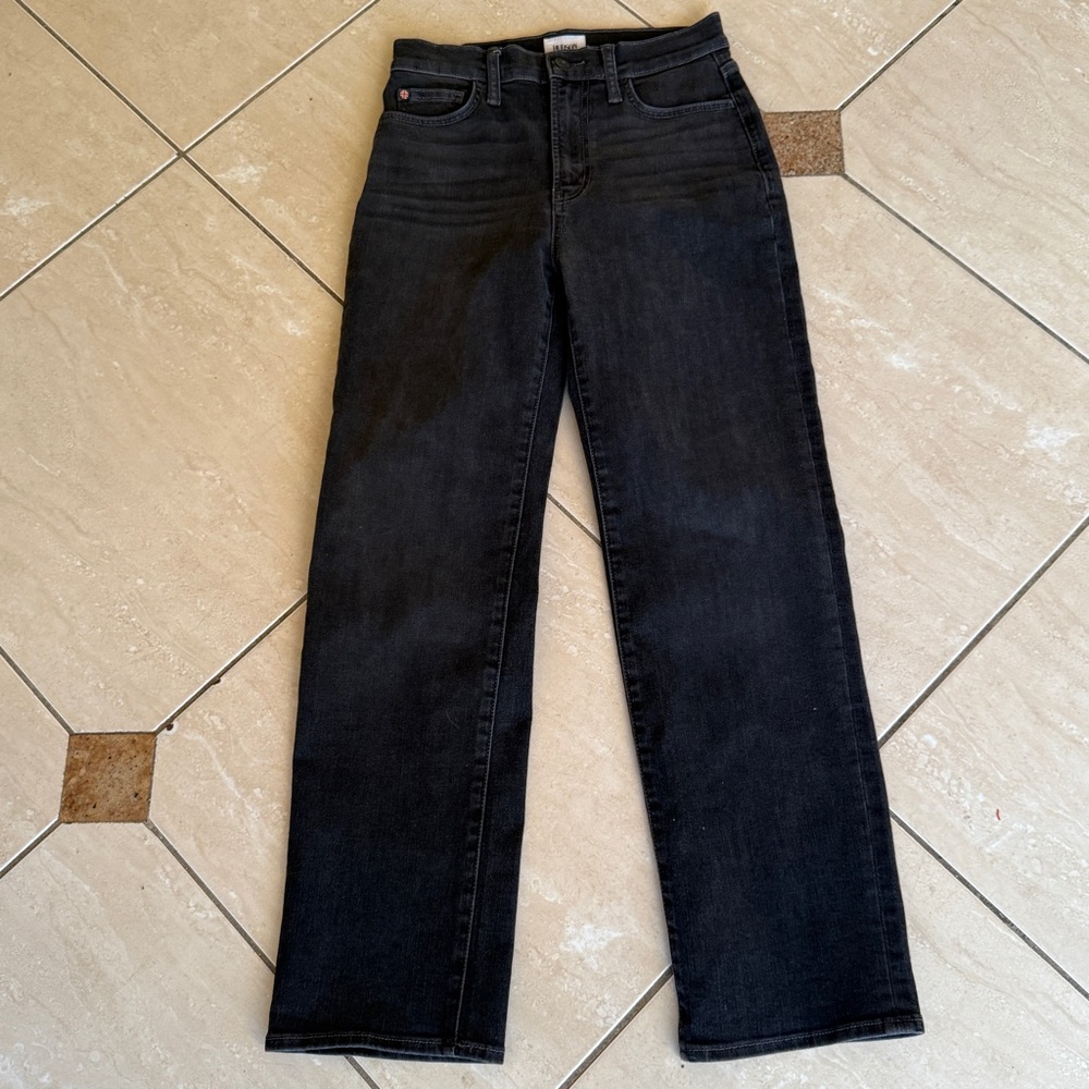 HUDSON NOA JEAN WASHED BLACK COLOR CROPPED STRAIGHT LEG SIZE 26 - Picture 4 of 9